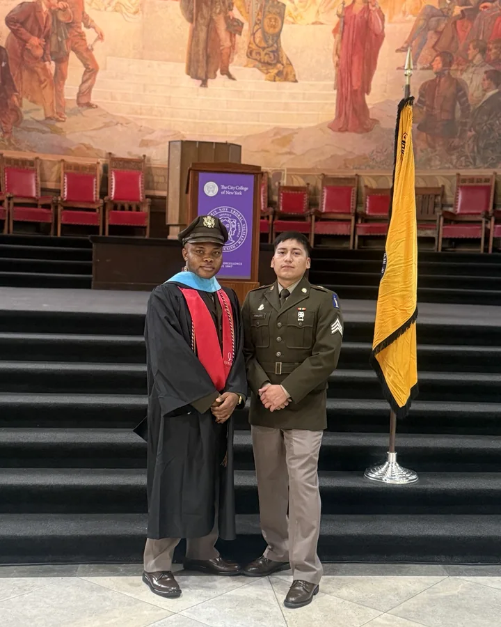 Arinze with a fellow officer